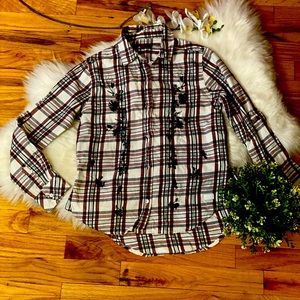 7 For All Mankind Botton down plaid shirt